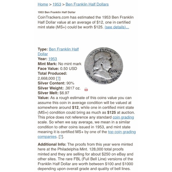 Handcrafted Coin Ring | Ben Franklin Half Dollar - Picture 6 of 7